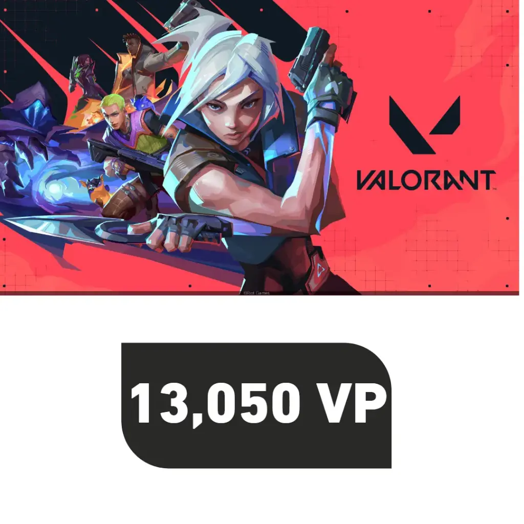 Valorant 13,050 VP Top-Up in your account