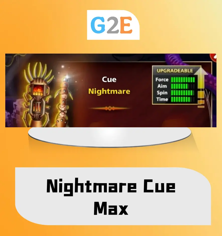 8BP Nightmare Cue Max (Minimum 1000 cash to buy)  | Top-Up in your account 