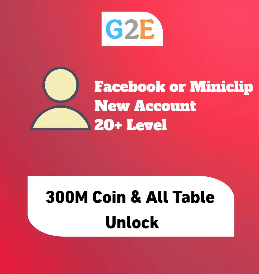 8BP 300M Coins 20+ Level + All Table Unlock | New Account