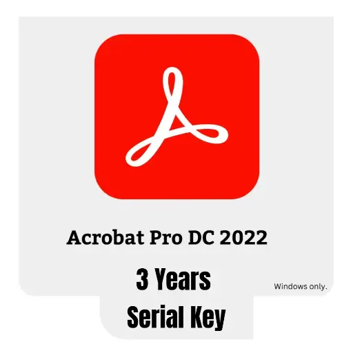 Adobe Acrobat Pro DC 2022 (PC) 3 Years - Adobe Key | Global