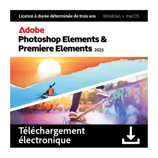 Adobe Photoshop Elements & Premiere Elements 2025 (PC, MAC) - 1 user, 3 Years - Adobe ID | Global 