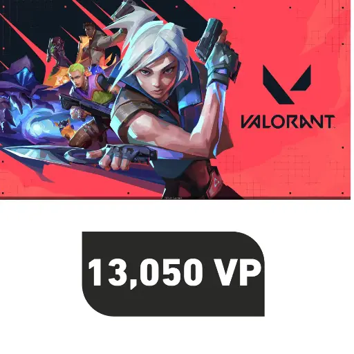 Valorant 13,050 VP Top-Up in your account