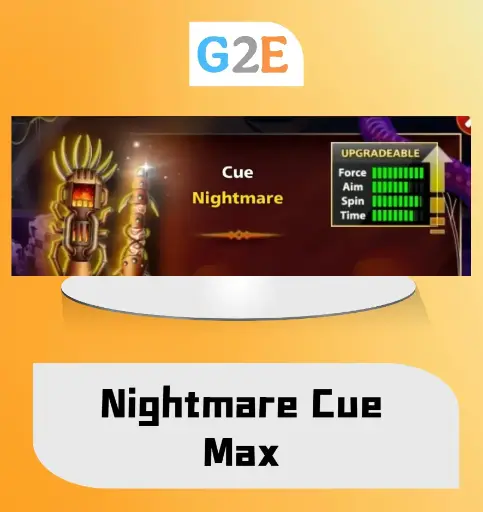 8BP Nightmare Cue Max (Minimum 1000 cash to buy)  | Top-Up in your account 