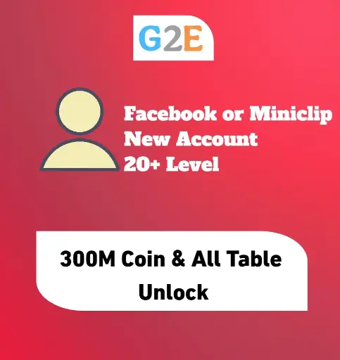 8BP 300M Coins 20+ Level + All Table Unlock | New Account