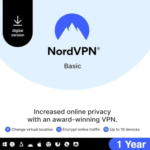 NordVPN Complete Standard VPN Service - 10 Devices | 12 Months